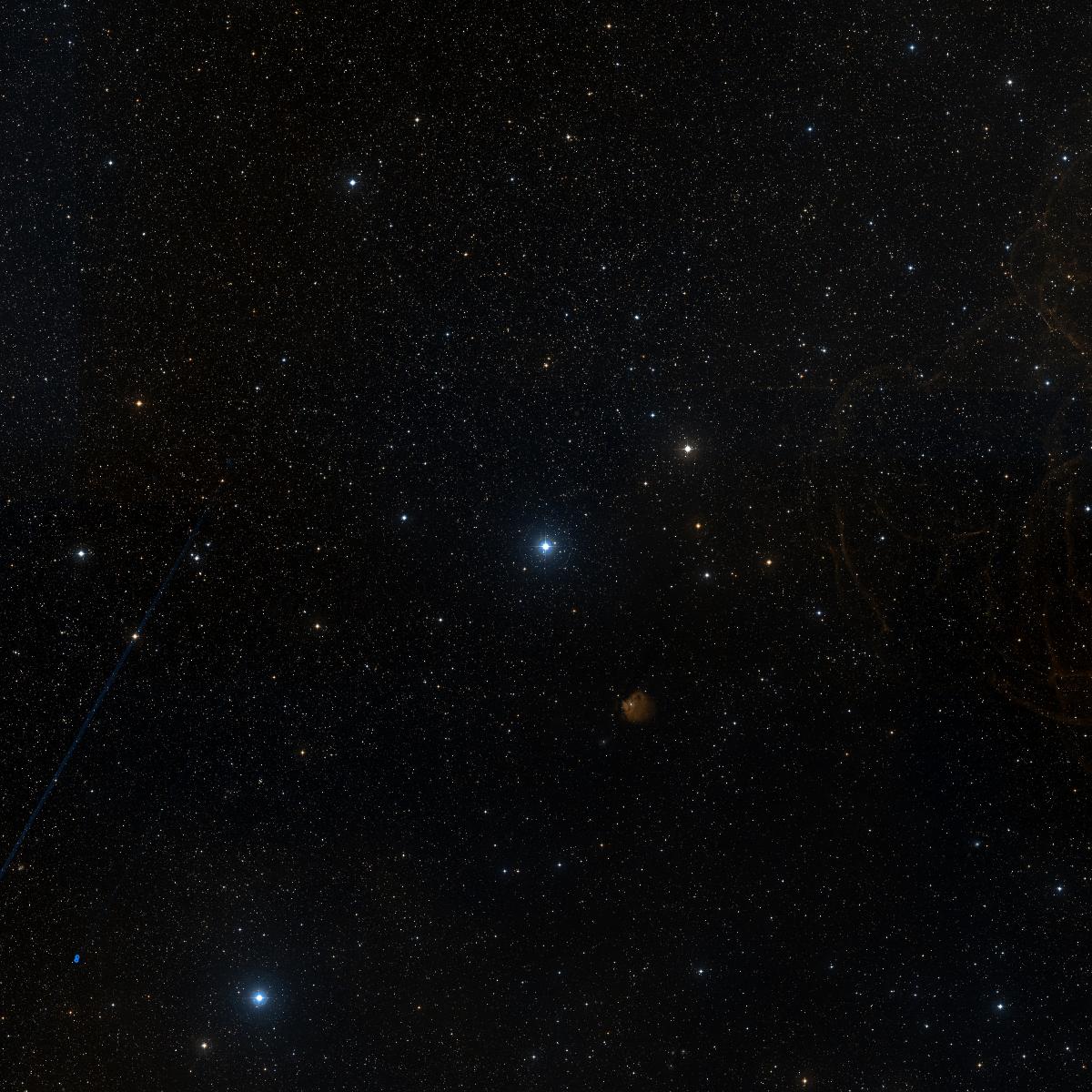 Sky chart centered on Aria