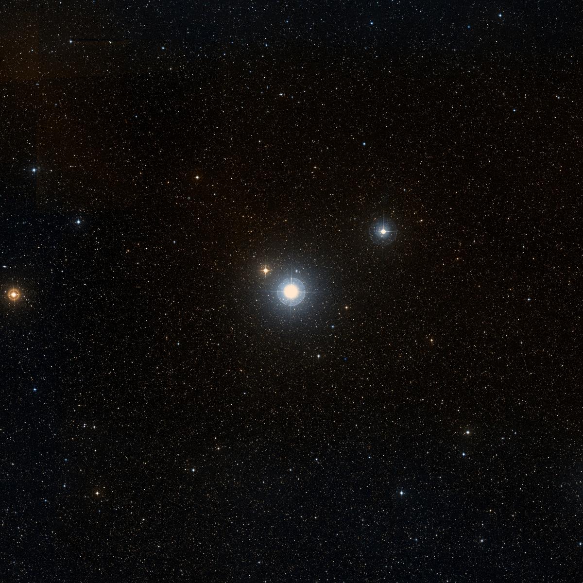 Sky chart centered on Tresky 50th