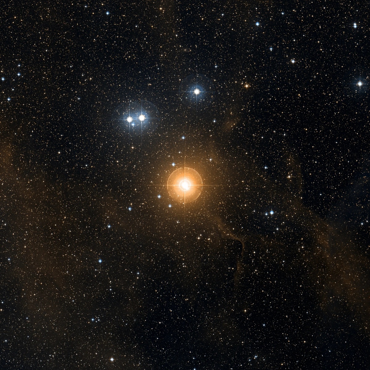 Sky chart centered on Baby Harper